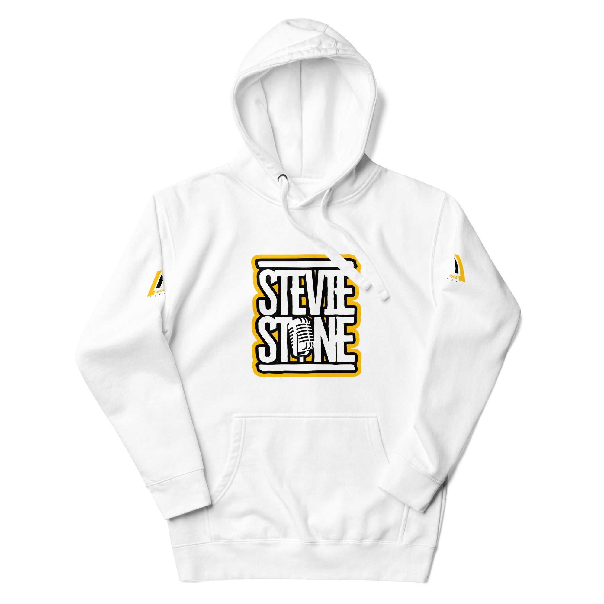 Stevie Stone Unisex Hoodie (White, Black and Yellow)